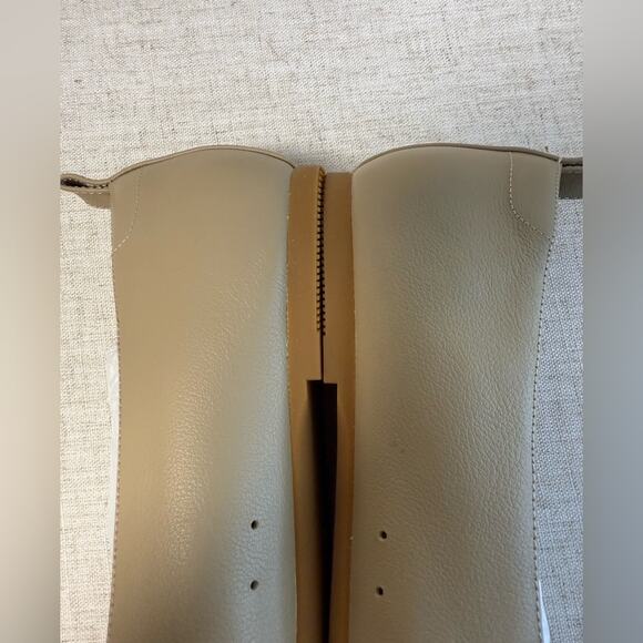 Quince Italian Leather Glove Ballet Flat Womens 9.5 Almond Tan Leather Shoes New - Picture 6 of 7